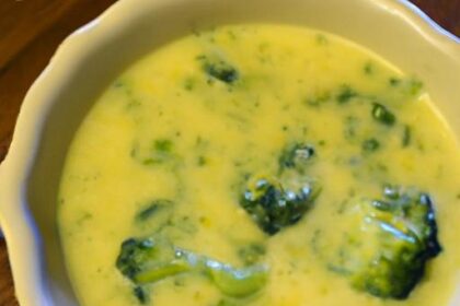 Creamy Slow Cooker Broccoli Cheese Soup with Velveeta Magic
