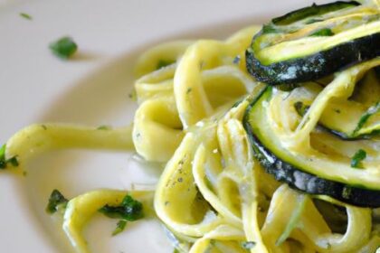 Zucchini Noodles in Silky Creamy Pesto Delight