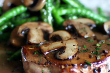 Savor Grilled Pork Chops with Rich, Creamy Mushroom Sauce