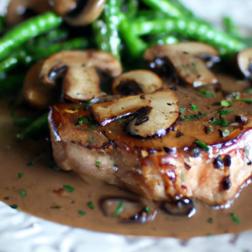Savor Grilled Pork Chops with Rich, Creamy Mushroom Sauce