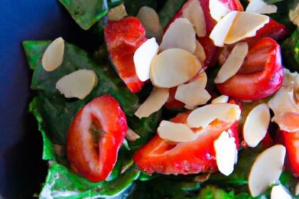 Fresh Flavor Fusion: Spinach & Strawberry Salad with Almonds