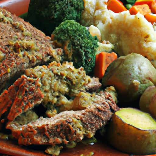 Hearty Vegan Nut Roast with Rich,Savory Homemade Gravy