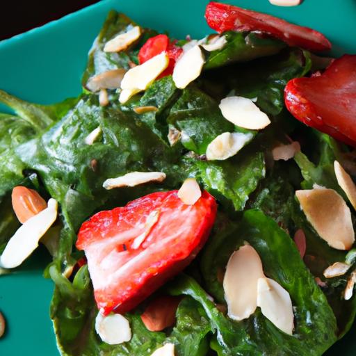 Fresh Flavor Fusion: Spinach & Strawberry Salad with Almonds