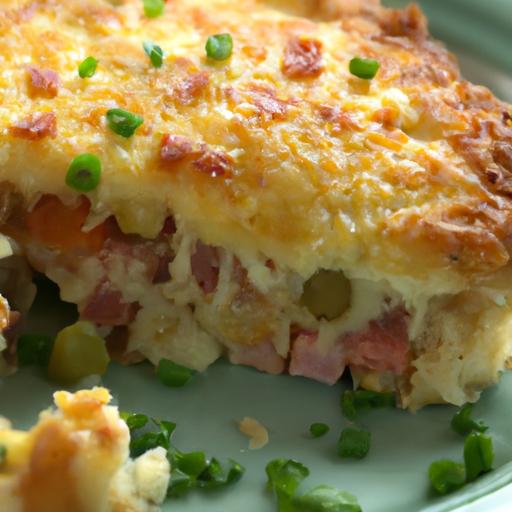 Hearty Breakfast Casserole with Crispy Hash browns Delight
