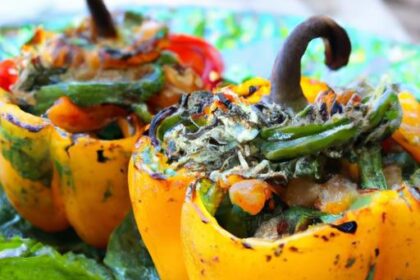Colorful Vegan Stuffed Bell Peppers: A Nutritious Delight