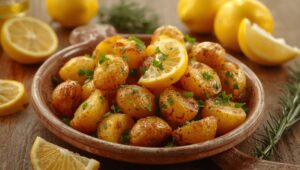 Zesty Greek Lemon Potatoes: A Citrusy Mediterranean Classic