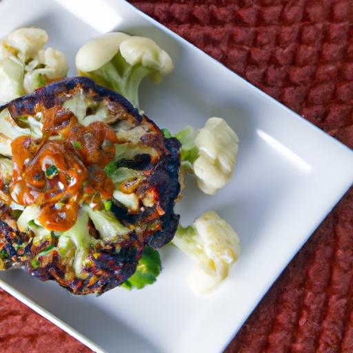 Savor Cauliflower Steaks‌ with Zesty Romesco Sauce Flair