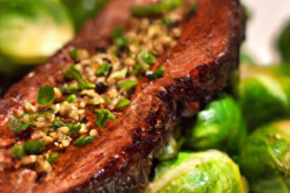 Savor Garlic Butter Steak Paired with Roasted Brussels Sprouts