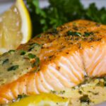 Zesty Grilled Salmon with Creamy Lemon Dill Sauce Delight