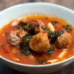 Hearty Homemade Italian Wedding Soup with Chicken Meatballs
